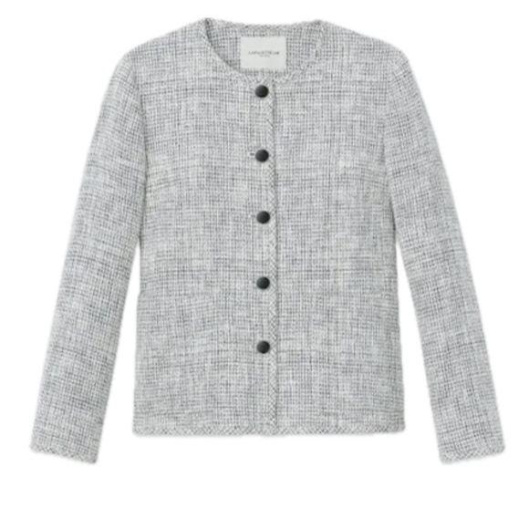 $1298 Lafayette 148 TWEED CREWNECK PATCH POCKET JACKET - Picture 6 of 10
